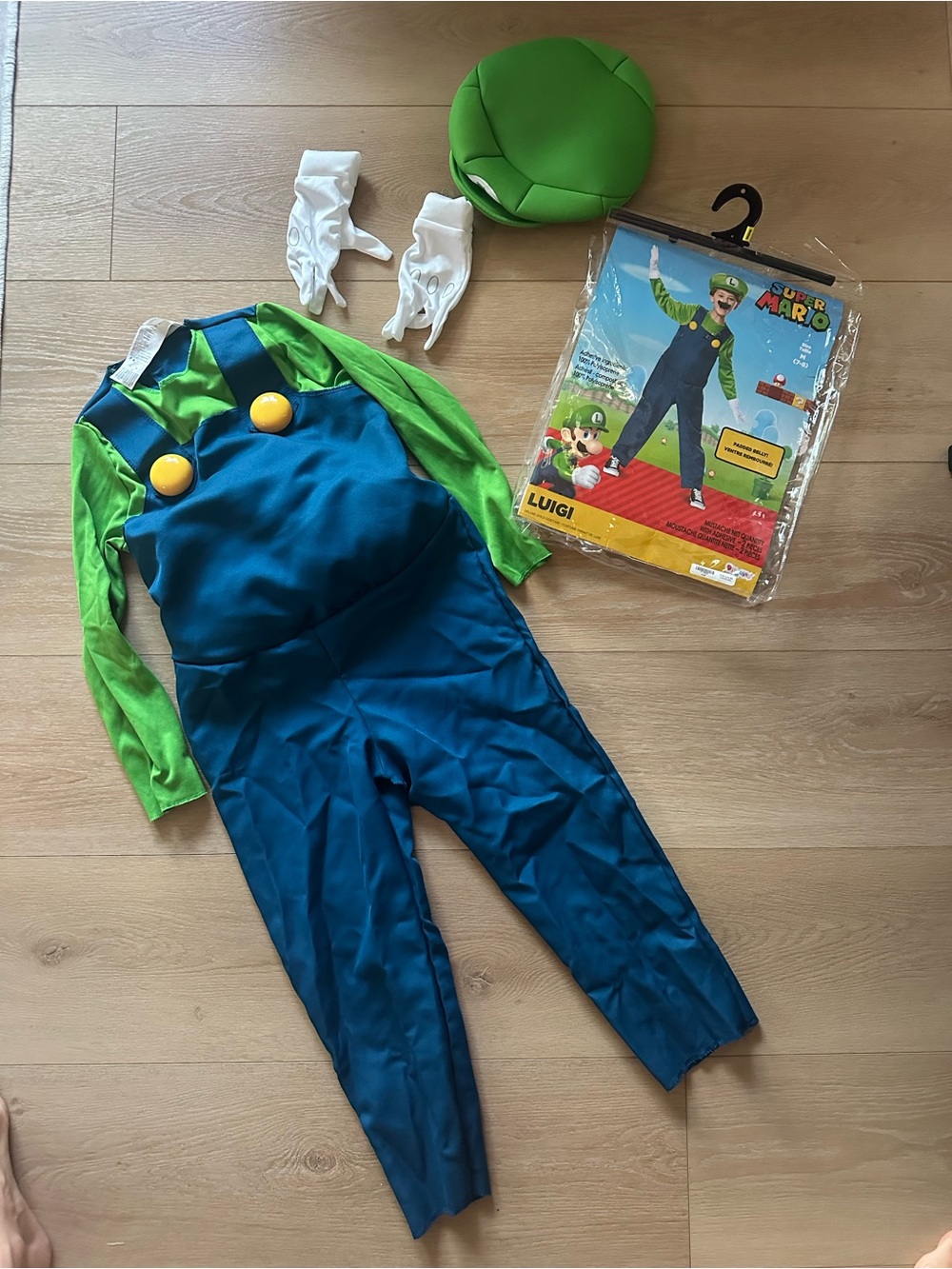 Luigi Kids Costume - Green and Blue Super Mario Outfit